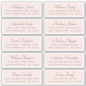 Elegant Calligraphy Wedding Guest Address Labels (Vorderseite)