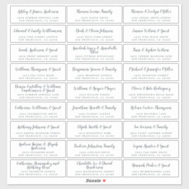 Elegant Calligraphy Wedding Guest Address Labels