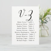 Elegant Calligraphy Wedding Guest by Last Name V-Z Einladung (Stehend Vorderseite)