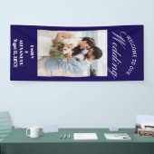 Elegant Calligraphy Wedding Photo Welcome Banner (Messe)