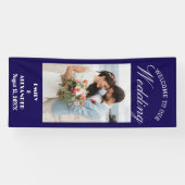 Elegant Calligraphy Wedding Photo Welcome Banner (Horizontal)