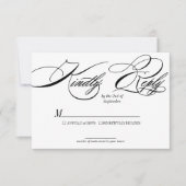 Elegant Calligraphy Wedding RSVP card (Vorderseite)