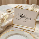 Elegant Calligraphy Wedding Table Number Tischnummer<br><div class="desc">Chic Minimalistic Table Number Cards</div>