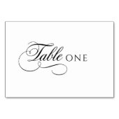 Elegant Calligraphy Wedding Table Number Tischnummer (Vorderseite)