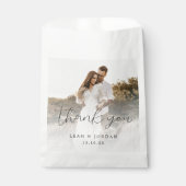 Elegant Calligraphy Wedding Vielen Dank Geschenktütchen (Vorderseite)