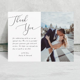 Elegant Calligraphy Wedding Vielen Dank Postkarte