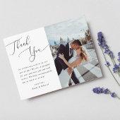 Elegant Calligraphy Wedding Vielen Dank Postkarte