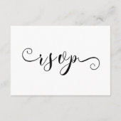 Elegant Calligrapy Script Traditionelle Hochzeit R Begleitkarte (Rückseite)