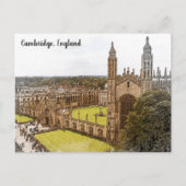 Elegant Cambridge England UK Panorama View Postkarte (Vorderseite)