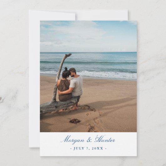 Elegant Camden Maine Map Wedding Save The Date (Rückseite)