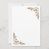 Elegant Camellia Floral Wedding Background Einladung (Vorderseite)