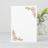 Elegant Camellia Floral Wedding Background Einladung (Stehend Vorderseite)