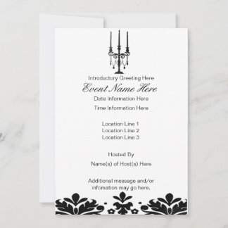 Elegant Candelabra Einladungen