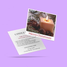 Elegant Candle Care Instruktionen Danke Karte