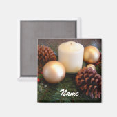 Elegant Candle Place Holder Magnet (Vorderseite/Rückseite)