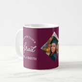 Elegant Cap Topper Custom Graduate Photo Keepsake Kaffeetasse (Vorderseite Links)