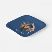 Elegant Cap Topper Custom Graduate Photo Keepsake  Pappteller (Gewinkelt)