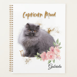 Elegant Capricor Zodiac Cat Planner Notebook Planer