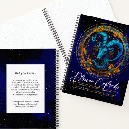 Elegant Capricorn Zodiac Sign Vintag Celestial Notizblock