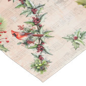 Elegant Cardinal Table Runner with Music Notes Großer Tischläufer (Ecke)