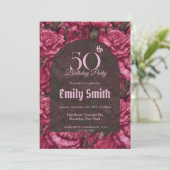 Elegant Carnation Accent 30Th Birthday Einladung (Stehend Vorderseite)
