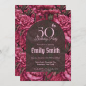 Elegant Carnation Accent 30Th Birthday Einladung (Vorne/Hinten)