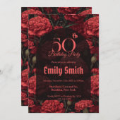 Elegant Carnation Luxury Nature-Inspired Parties Einladung (Vorne/Hinten)