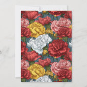 Elegant Carnation Themed Milestone Birthday Einladung (Rückseite)