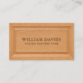Elegant Carpenter Contractor Wooden Texture Visitenkarte (Vorderseite)