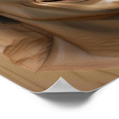 Elegant Carved Portrait on Wood Texture Poster (Ecke)