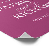 Elegant Cassis Herzlich willkommen in unserem Begi Poster (Ecke)