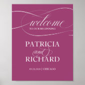 Elegant Cassis Herzlich willkommen in unserem Begi Poster (Vorne)