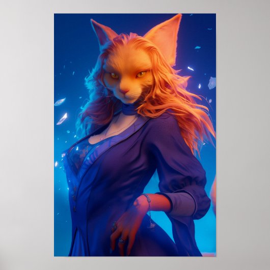 Elegant Cat Anthro Poster (Vorne)