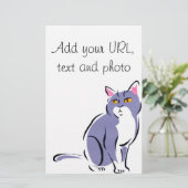 Elegant Cat Briefpapier (Stehend Vorderseite)