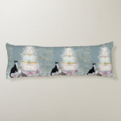 Elegant Cat Celebration Cake Seitenschläferkissen (Rückseite)