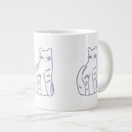 Elegant Cat Design Jumbo-Tasse (Vorderseite Rechts)