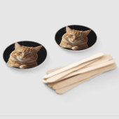 Elegant Cat Fan – Cool Style with Feline Flair Fächer (Non-assembled)
