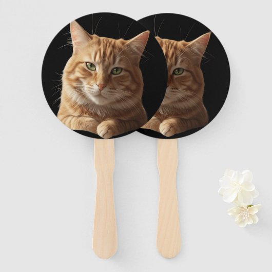 Elegant Cat Fan – Cool Style with Feline Flair Fächer (Vorne und Hinten)