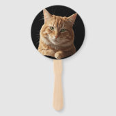 Elegant Cat Fan – Cool Style with Feline Flair Fächer (Vorderseite)