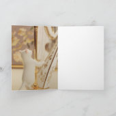 Elegant Cat Harpist – Greeting Card Karte (Innenseite)