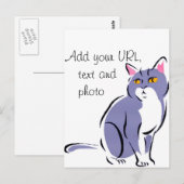 Elegant Cat Postkarte (Vorne/Hinten)