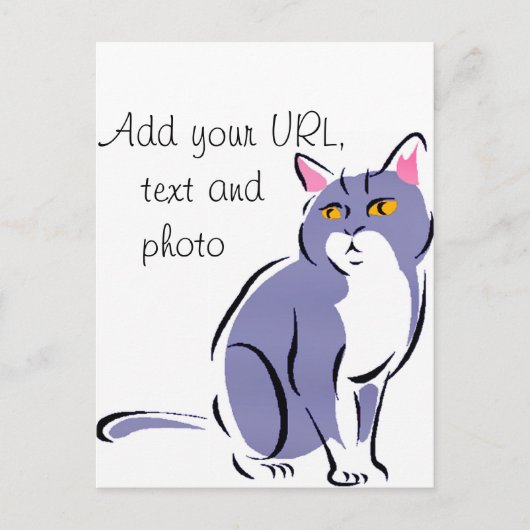 Elegant Cat Postkarte (Vorderseite)