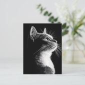 Elegant Cat Postkarte (Stehend Vorderseite)