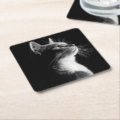 Elegant Cat Rechteckiger Pappuntersetzer (angewinkelt)