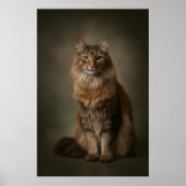 Elegant Cat Studio Portrait Poster (Vorne)