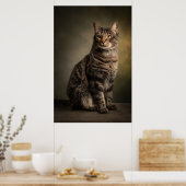 Elegant Cat Studio Portrait Poster (Küche)