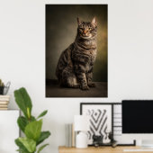 Elegant Cat Studio Portrait Poster (Heimbüro)