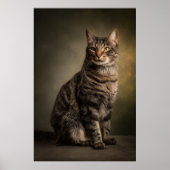 Elegant Cat Studio Portrait Poster (Vorne)