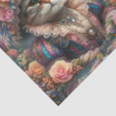 Elegant Cat Victorian Flower Garden Decoupage  Seidenpapier (Ausschnitt)