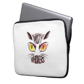 Elegant Cat Whiskers Laptopschutzhülle (Vorderseite Links)